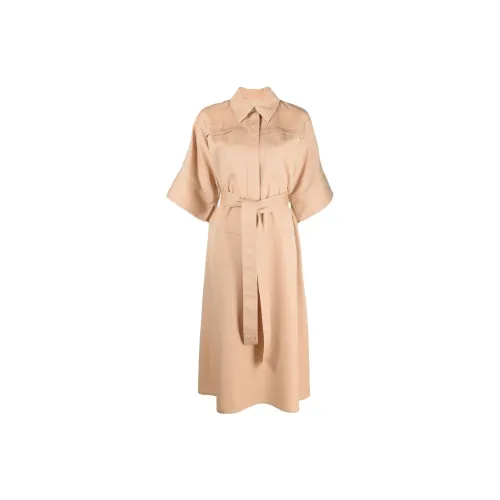 JIL SANDER Short-Sleeved Dresses Women's Sandy Beige