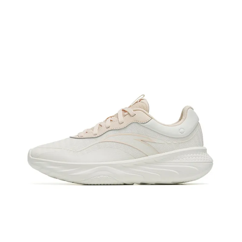 Anta Lightweight Cushioning Low-Top Running Shoes Women's White Blue-0