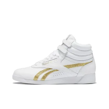 Freestyle Women's Reebok High 'White Gold Metallic Glitter' Women's