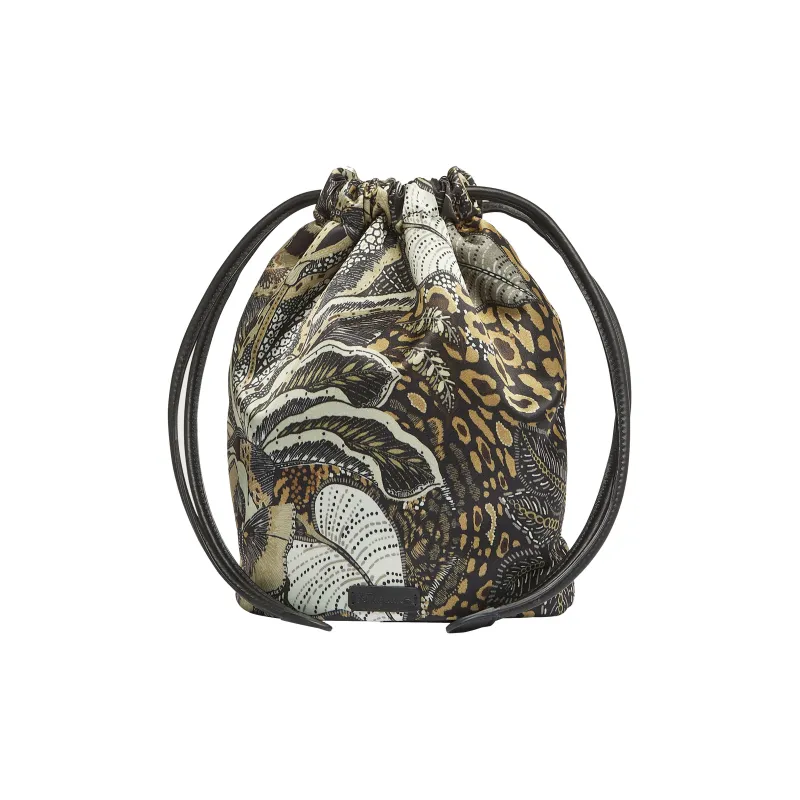 FERRAGAMO CAGE Leather Storage Bag Women's Black-0