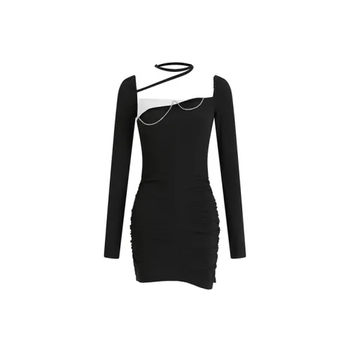 LOKUINTUS Long-Sleeved Dresses Women's Black