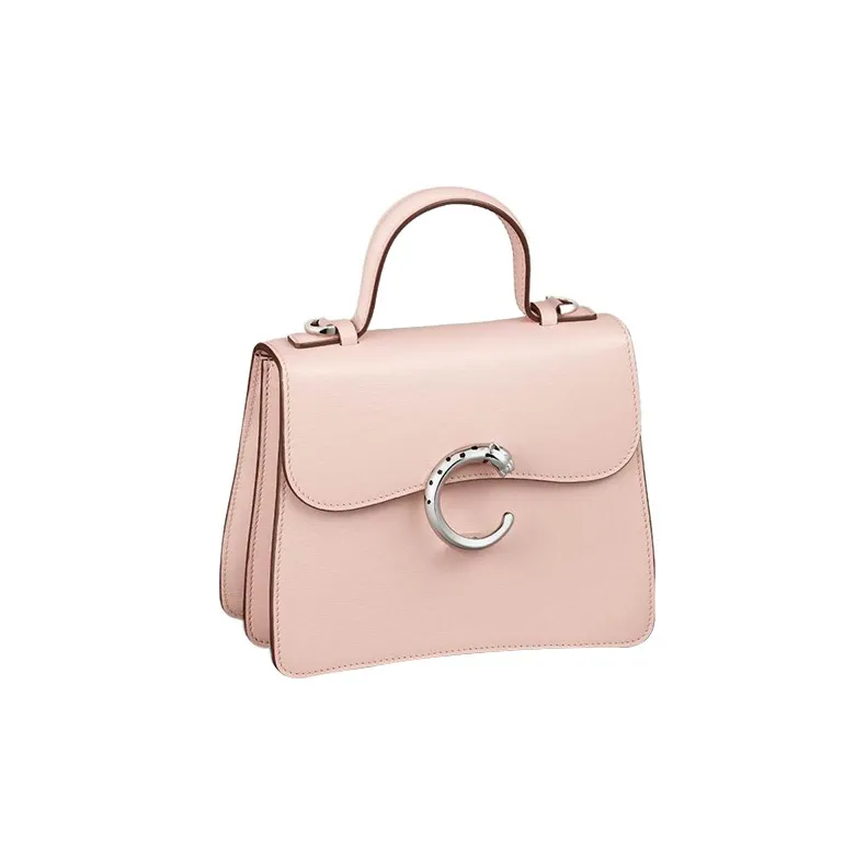 CARTIER Panthère De Cartier Calfskin Shoulder Bag Crossbody Bag Handbag Mini Women's Light Pink-1