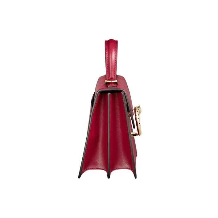 CARTIER Panthère De Cartier Calfskin Shoulder Bag Crossbody Bag Handbag Mini Women's Red-2