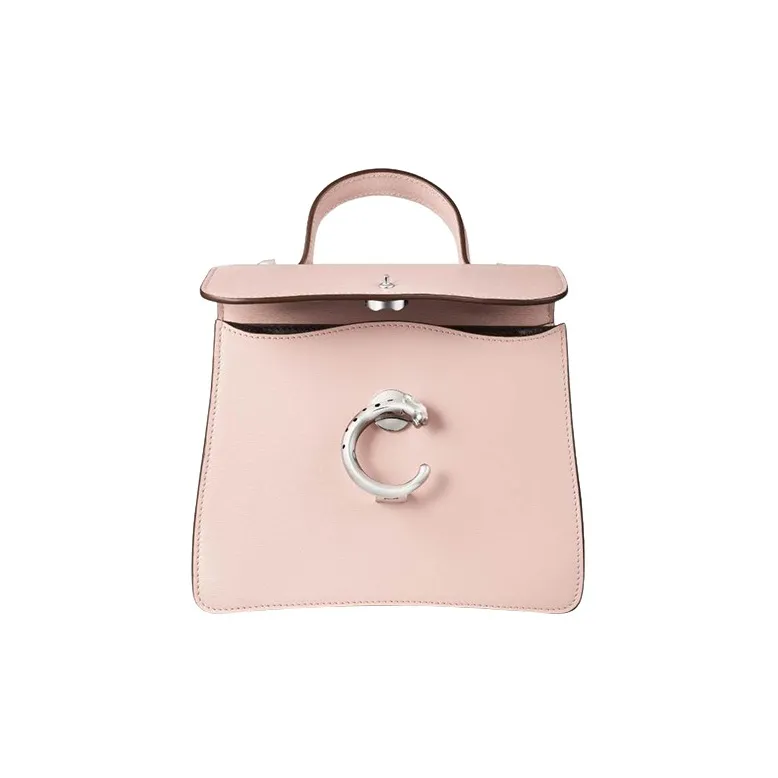 CARTIER Panthère De Cartier Calfskin Shoulder Bag Crossbody Bag Handbag Mini Women's Light Pink-4