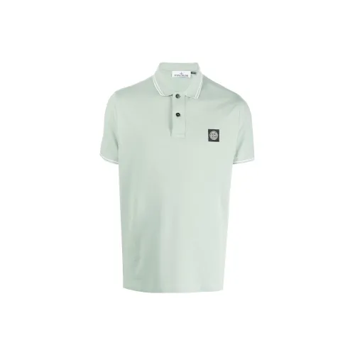 STONE ISLAND Polo Shirts Men Green Yellow