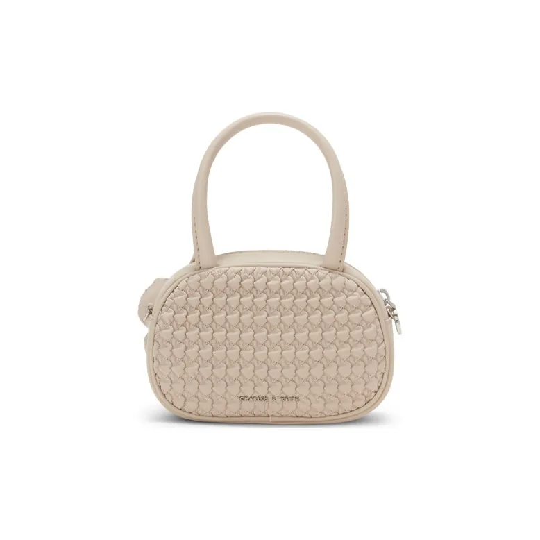 CHARLES&KEITH Fabric Handbag Regular Women's White/Flesh/Light Purple/Black-8