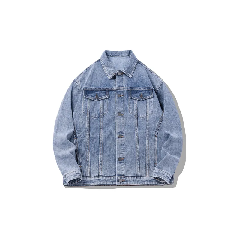 BEENTRILL Loose Fit Denim Jacket Unisex-3