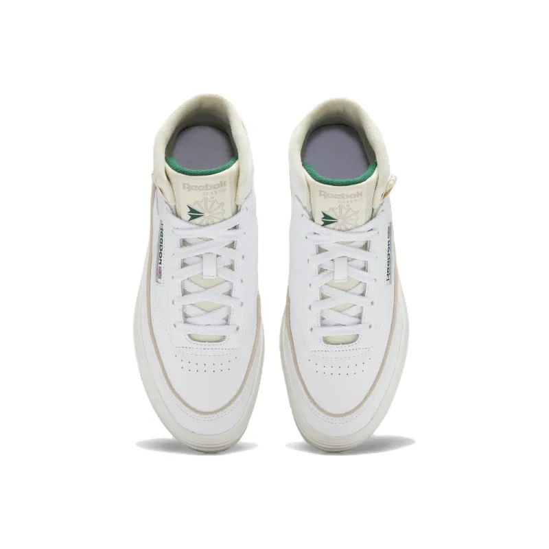 Reebok Women's Club C Geo Mid 'White Dark Green' Women's-4