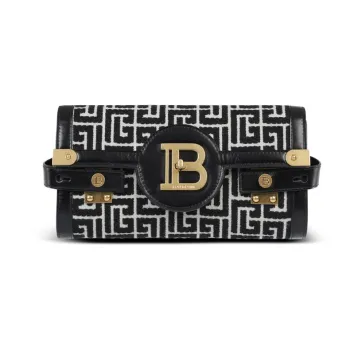 BALMAIN B BUZZ Cow Leather Shoulder Bag, Crossbody Bag Regular Women's Black