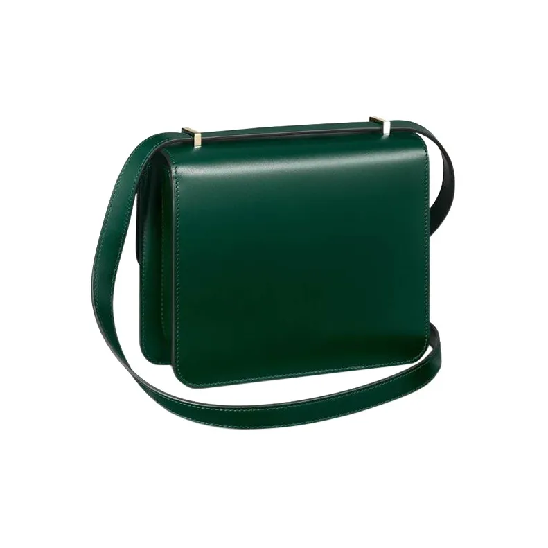 CARTIER Double C Calfskin Shoulder Bag Crossbody Bag Mini Women's Dark Green-1