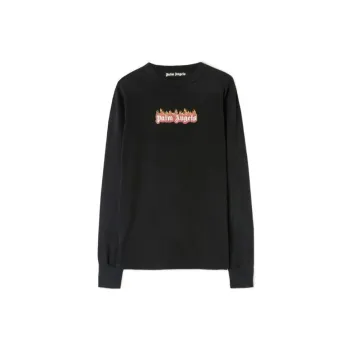 PALM ANGELS Burning Logo Classic Longsleeve T shirt