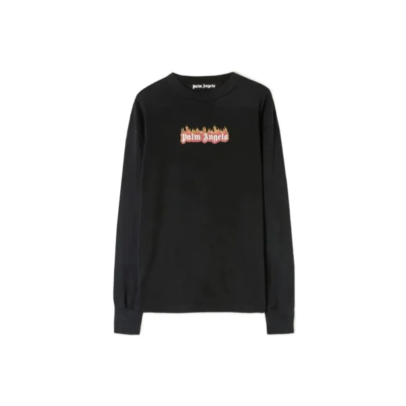 PALM ANGELS Burning Logo Classic Longsleeve T shirt-0