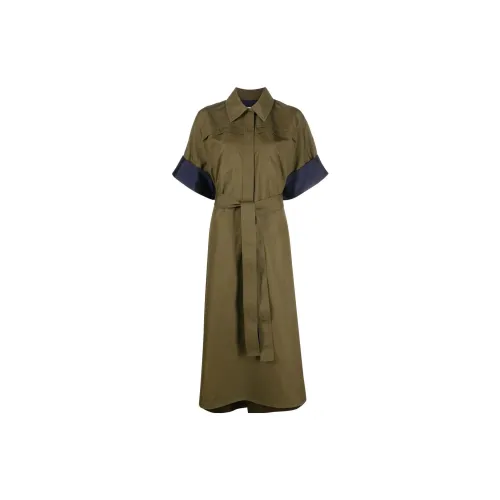 JIL SANDER Short-Sleeved Dresses Women's Green