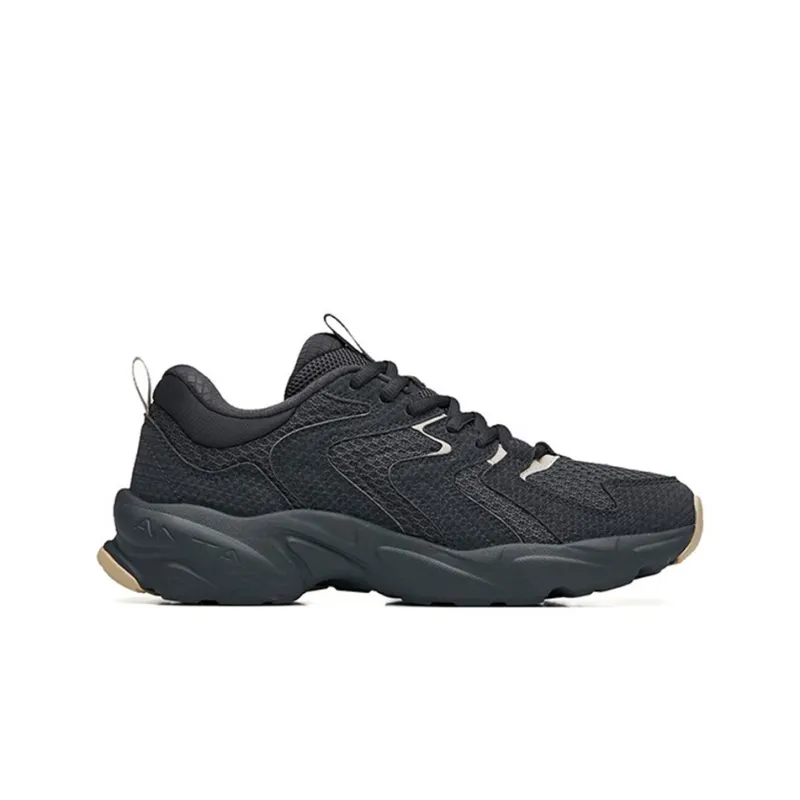 Anta Cushioned Anti Slip Wear Resistant Breathable Lightweight Low Top Running Shoes Men's Gray-1