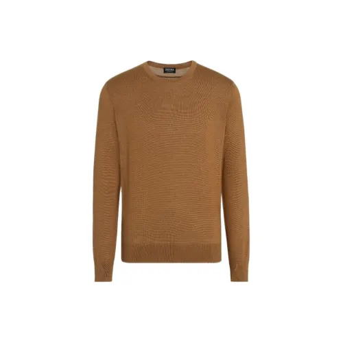 Ermenegildo Zegna Cashmere Sweaters Men Dark Brown