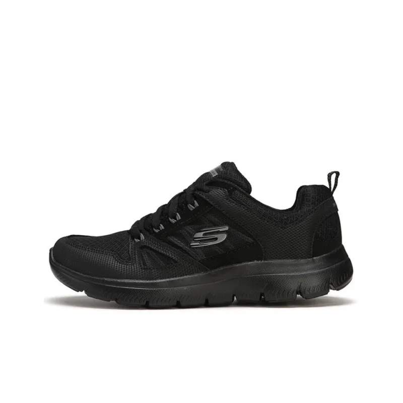 Skechers Summits Cushioning Anti-Slip And Wear-Resistant Low-Top Casual Shoes Women's Black-0