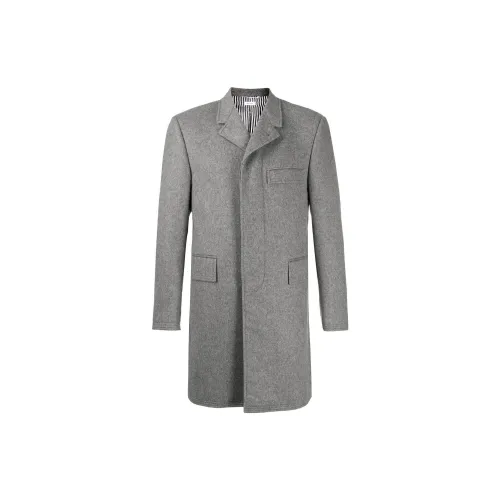 THOM BROWNE Coats Men Gray