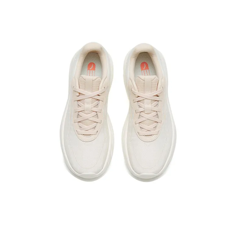 Anta Lightweight Cushioning Low-Top Running Shoes Women's White Blue-3