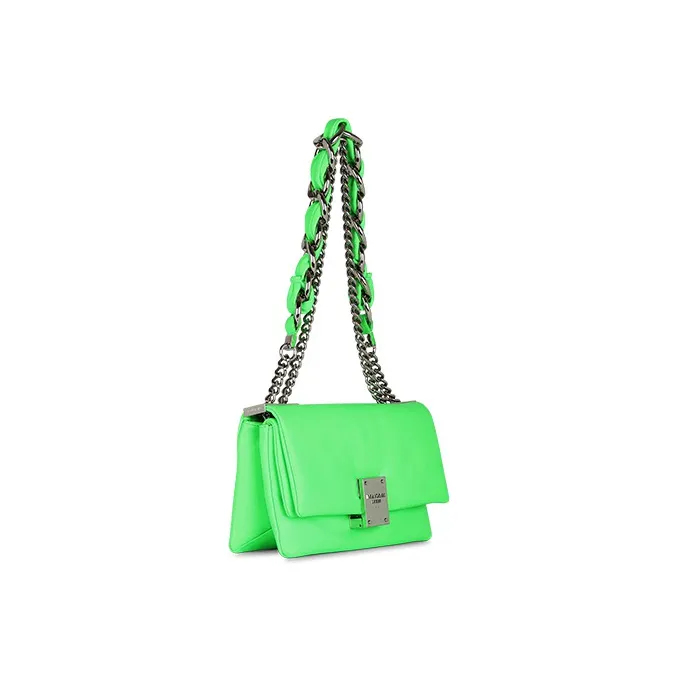 BALMAIN 1945 Leather Shoulder Bag Crossbody Bag Small Size Women's Green-1