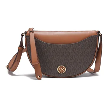 MICHAEL KORS Artificial Leather Crescent Bag, Crossbody Bag, Shoulder Bag Women's Brown