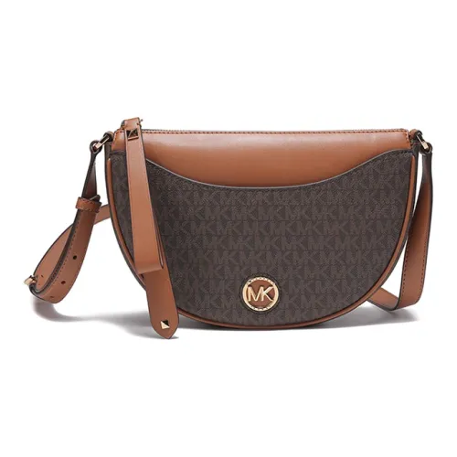 MICHAEL KORS Artificial Leather Crescent Bag, Crossbody Bag, Shoulder Bag Women's Brown