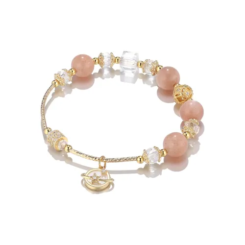 Clect Sunstone Bracelets Women's Pink/Gold