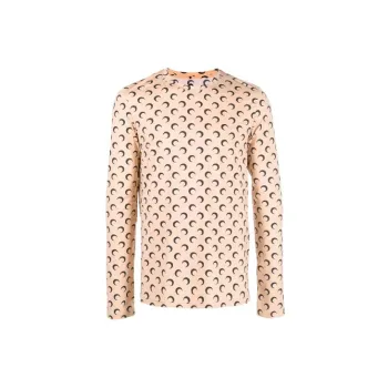 Marine Serre T Shirts Men Beige