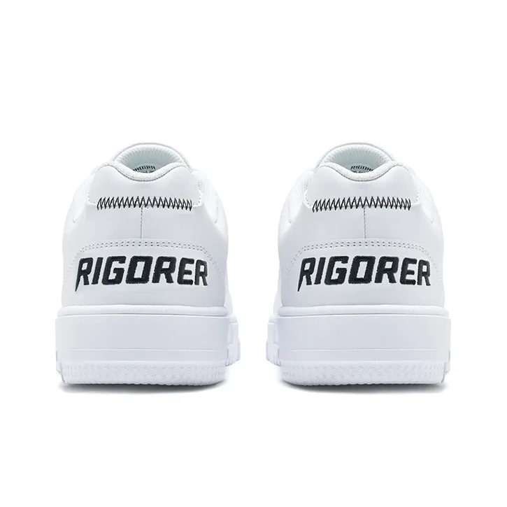 RIGORER Blindly Speaking Mouthpiece Low-Top Skateboard Shoes Men's White Black-4