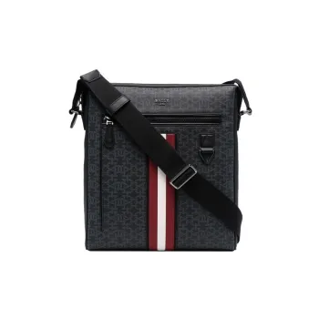 BALLY Calfskin Detail Envelope Bag Crossbody Bag Shoulder Bag Men's Black