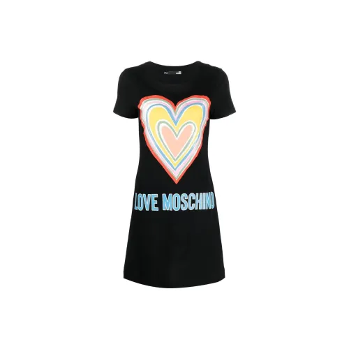 LOVE MOSCHINO Short-Sleeved Dresses Women's Black