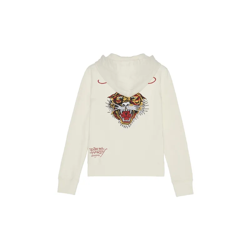 Ed Hardy Classic Classic Series Sweatshirts Women's Ivory White-1