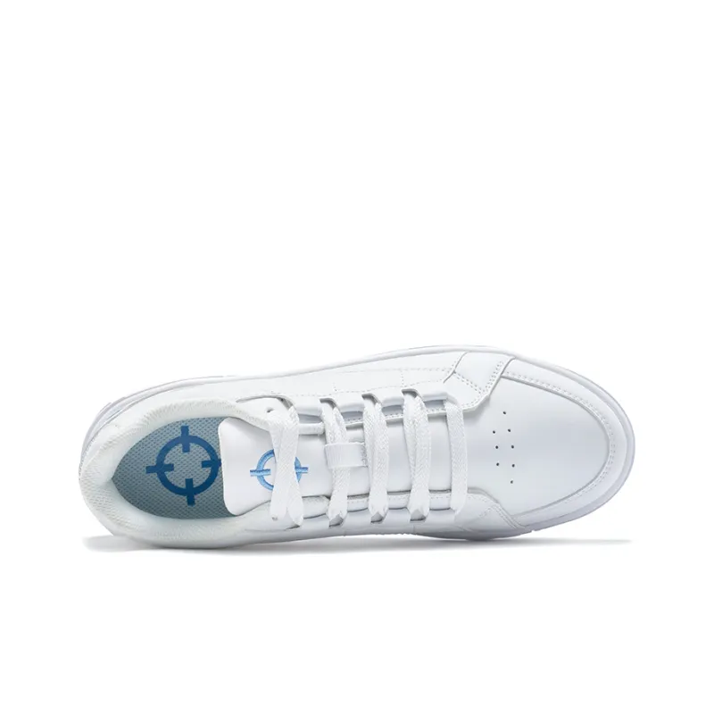 RIGORER Blindly Talking Mouth Replacement Collection Anti-Slip Wear-Resistant Low-Top Skateboard Shoes Men's White Blue-4