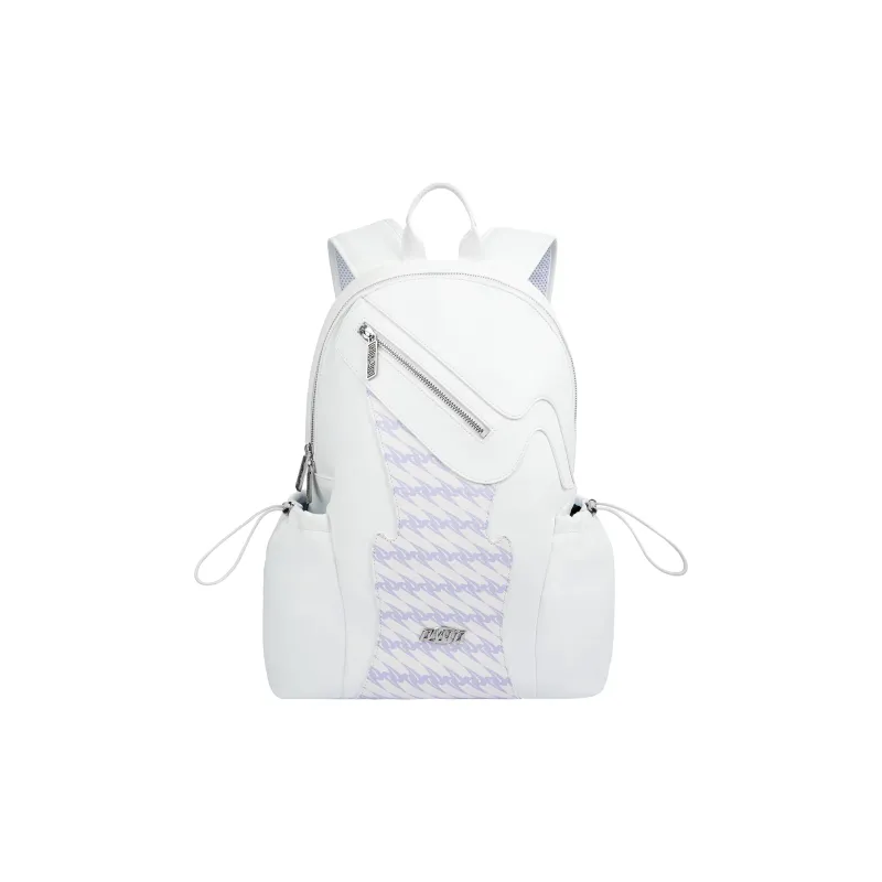 OMTO PVC Bonded Microfiber Synthetic Leather Frog Backpack Medium Size Unisex Cloud Frost White-0