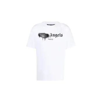 PALM ANGELS Paris Sprayed Logo T shirt