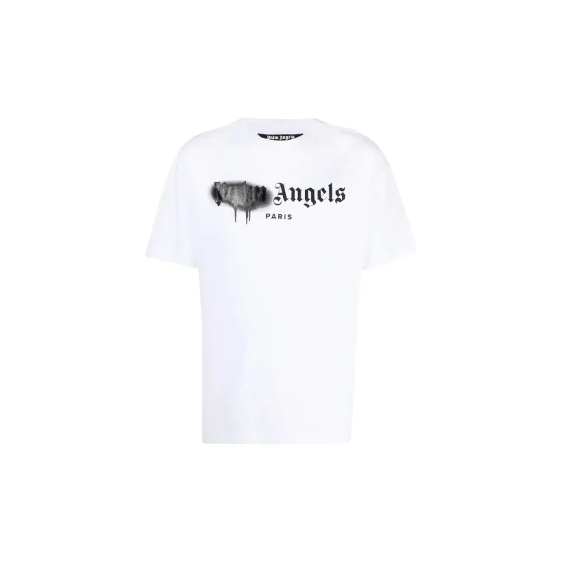 PALM ANGELS Paris Sprayed Logo T shirt-0