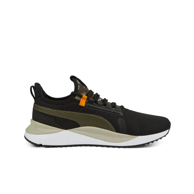 PUMA Pacer Future Street Sashiko Low-Top Running Shoes Unisex Black Green White-1