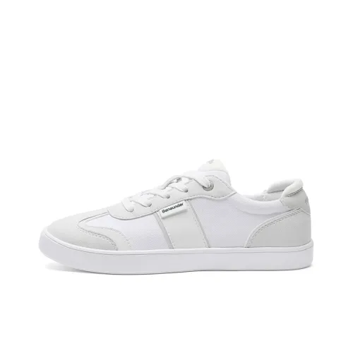 BENEUNDER Skateboard Shoes Women's Low-Top Mirror Moon Cloud White