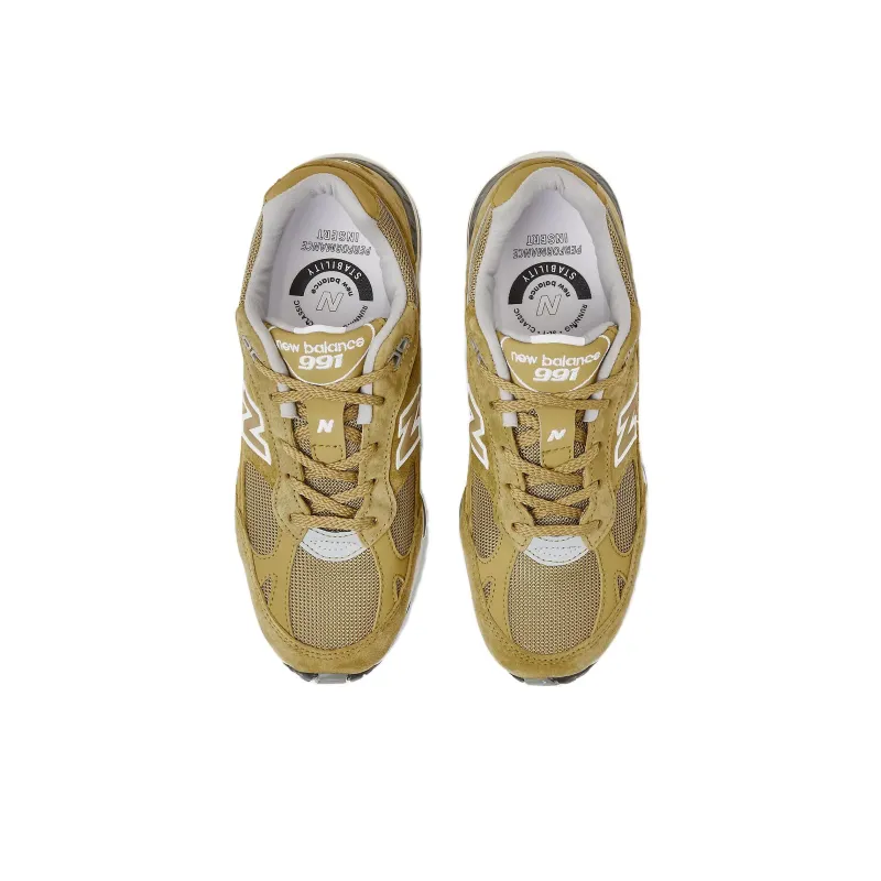 New Balance 991 MiUK Green Moss Cloud Cream Women's-3