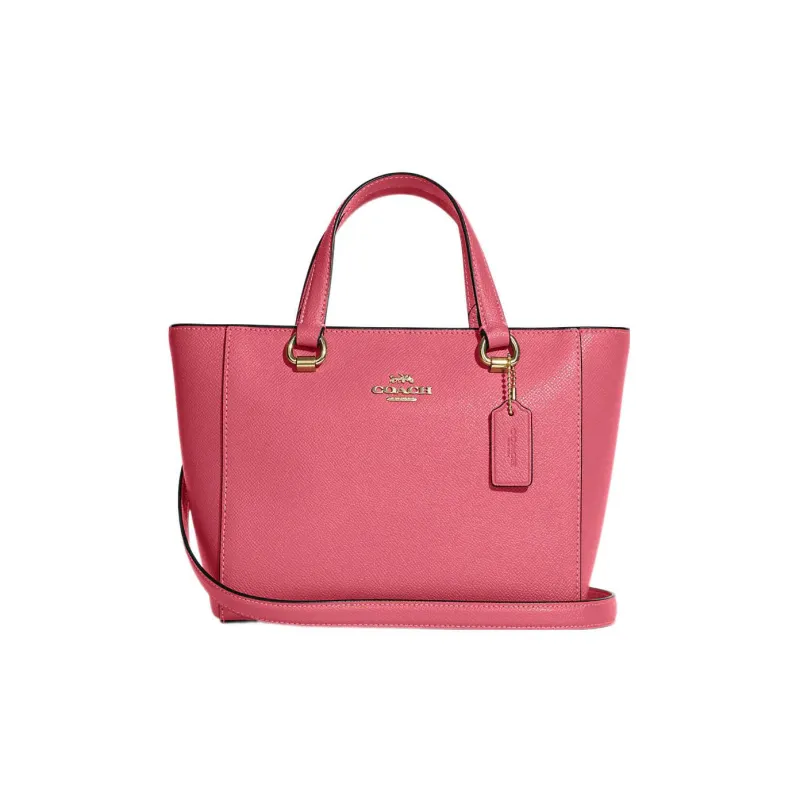 COACH Alice Cross-Stitch Leather Handbag Shoulder Bag Crossbody Bag Small Size Women's Watermelon Red-0