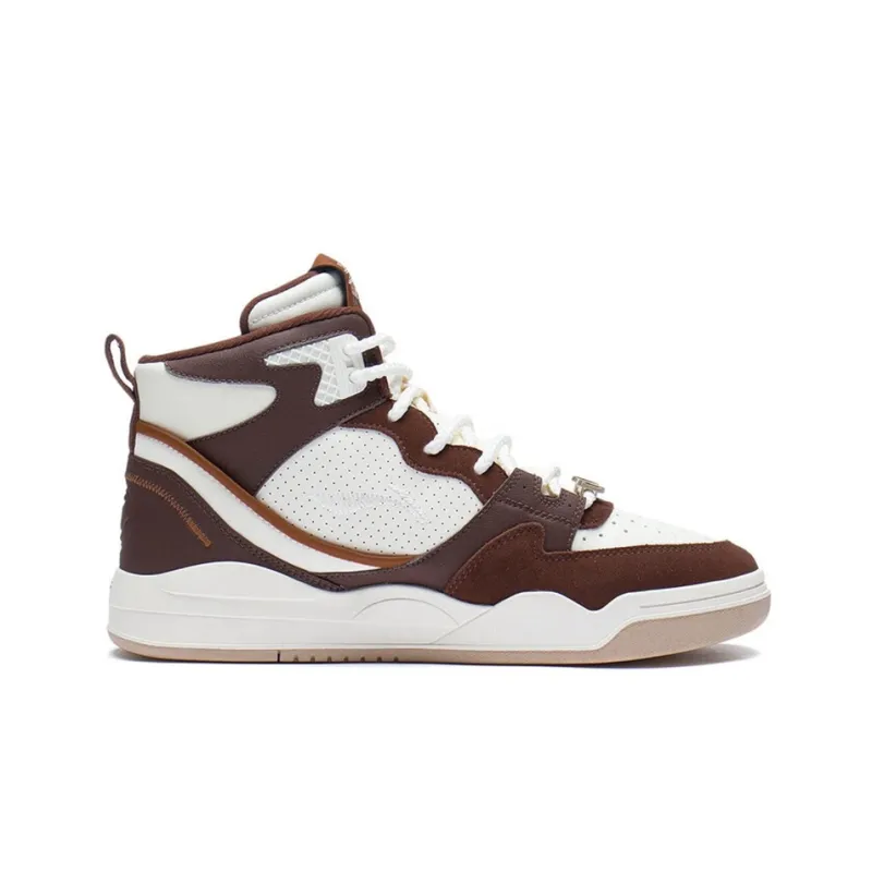 LiNing Yuebai High-Top Sports Casual Shoes Men's Brown White-1
