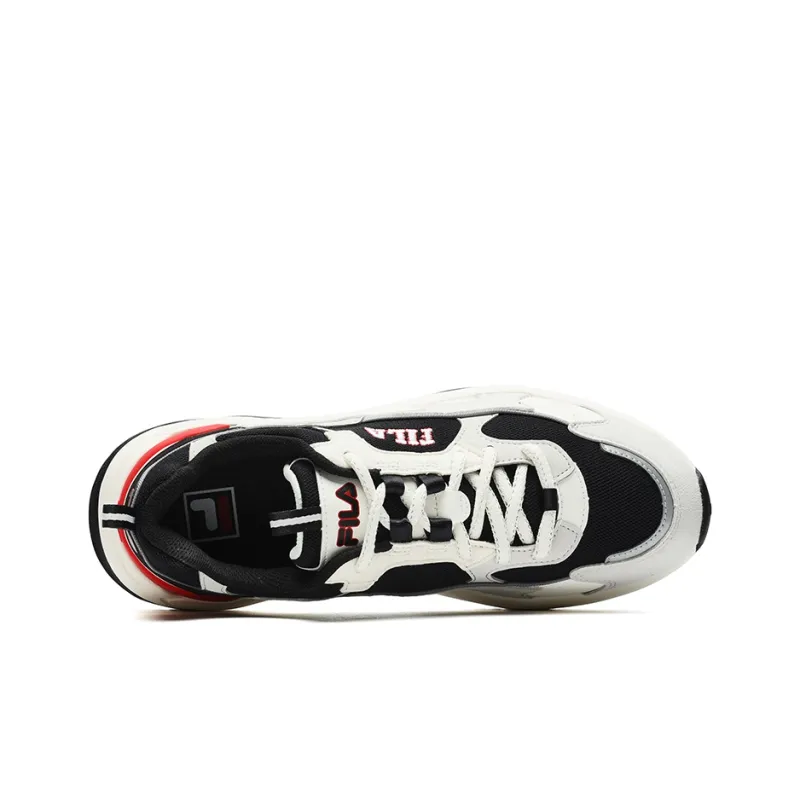 FILA Rayflide Wear resistant And Lightweight Low Top Casual Shoes Men's Black White-3