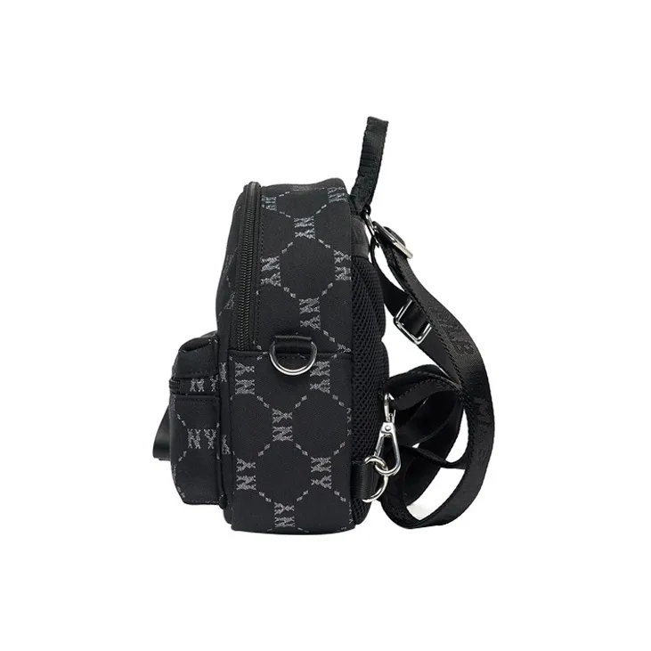 MLB Monogram Collection Polyester Backpack Mini Unisex Black-2