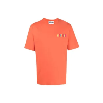 MOSCHINO T-Shirts Men Orange Red
