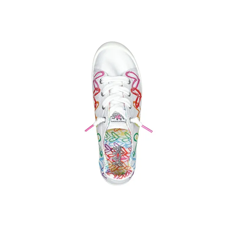 Skechers BEACH BINGO Anti-Slip Wear-Resistant Low-Top Skateboard Shoes Women's White Multicolor-2