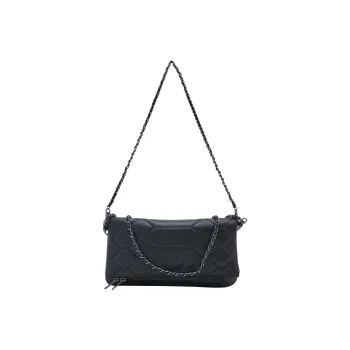 Zadig & Voltaire Lambskin Handheld Handbag Shoulder Bag Extra Large Women's Black