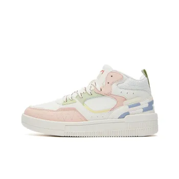 Erke Mid-Top Skateboard Shoes Women's White Pink