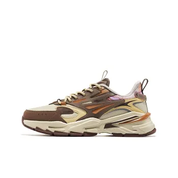 Erke Low-Top Running Shoes Men's Gray Brown