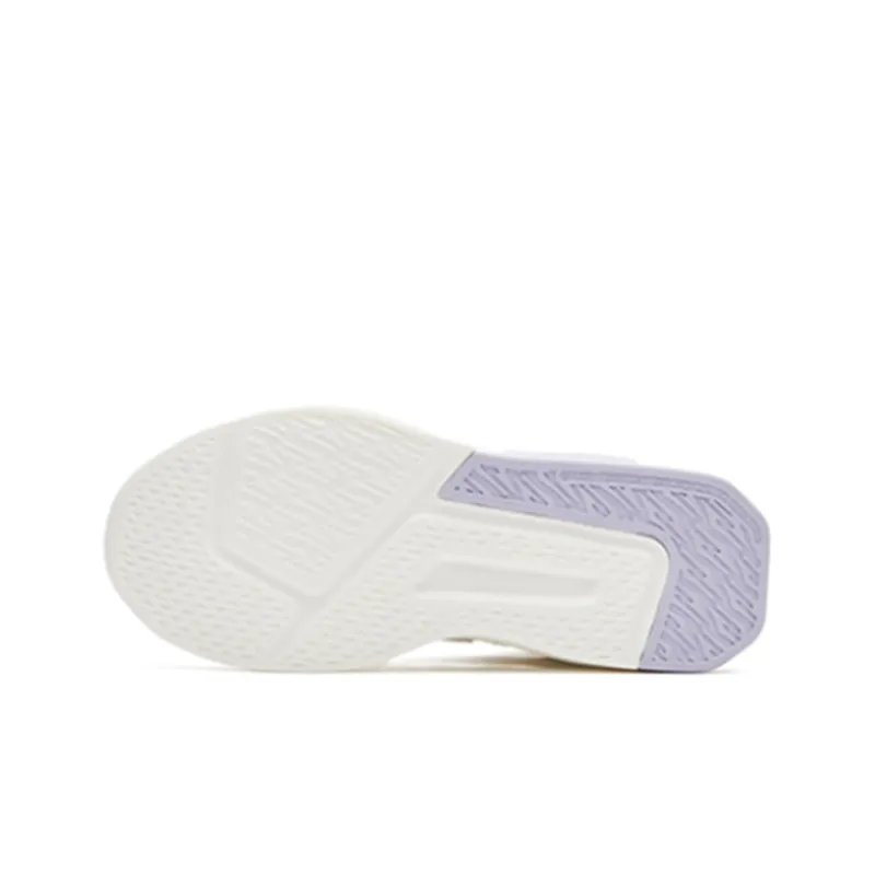 Erke Yeyan Banquet Durable Breathable Mid-Top Skateboard Shoes Women's White Purple-4