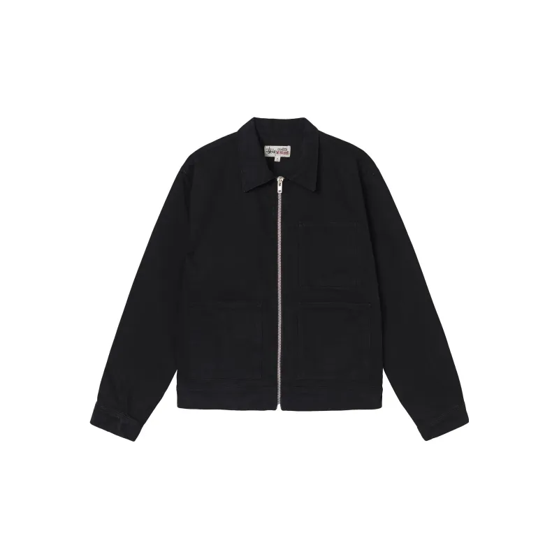 Stussy Overdyed Zip Work Jacket - POIZON