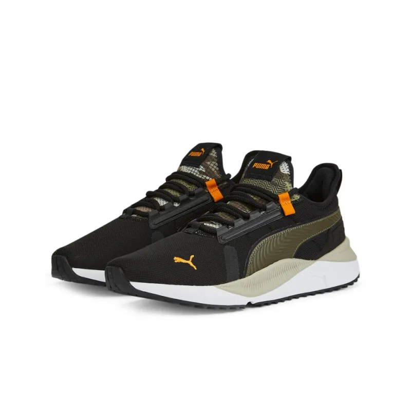 PUMA Pacer Future Street Sashiko Low-Top Running Shoes Unisex Black Green White-2